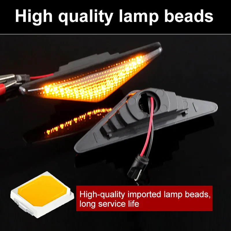 Dynamic Side Repeater Light LED Flowing Side Marker Turn Signal Lights Indicator Blinker Lamp For Ford MONDEO 3 MK3 FOCUS 1 MK1