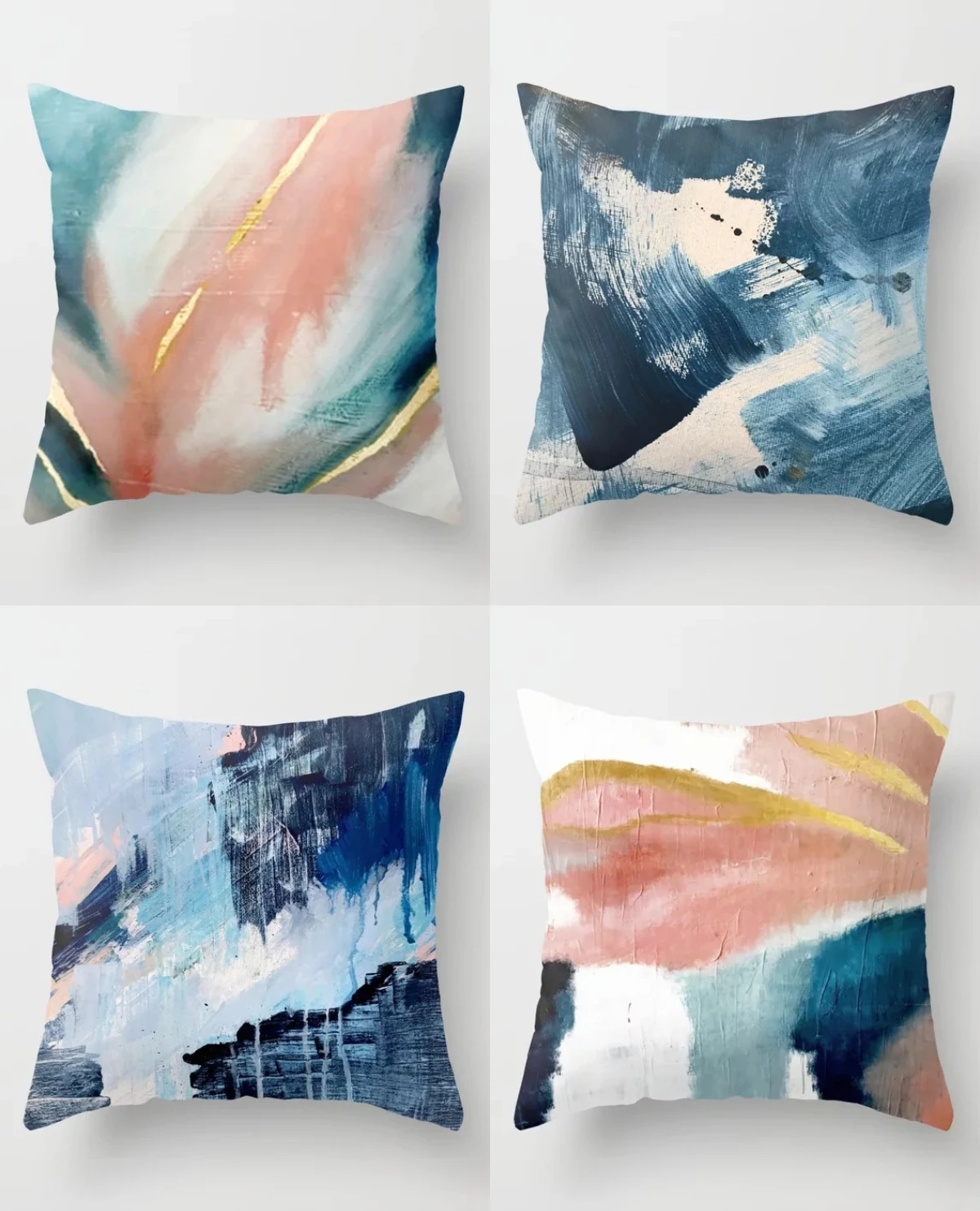 NEW Abstract Oil Painting Cushion Cover Nordic Style Hemp Pillow Cover Decorative Sofa Throw Pillows Christmas Pillow Cover 18