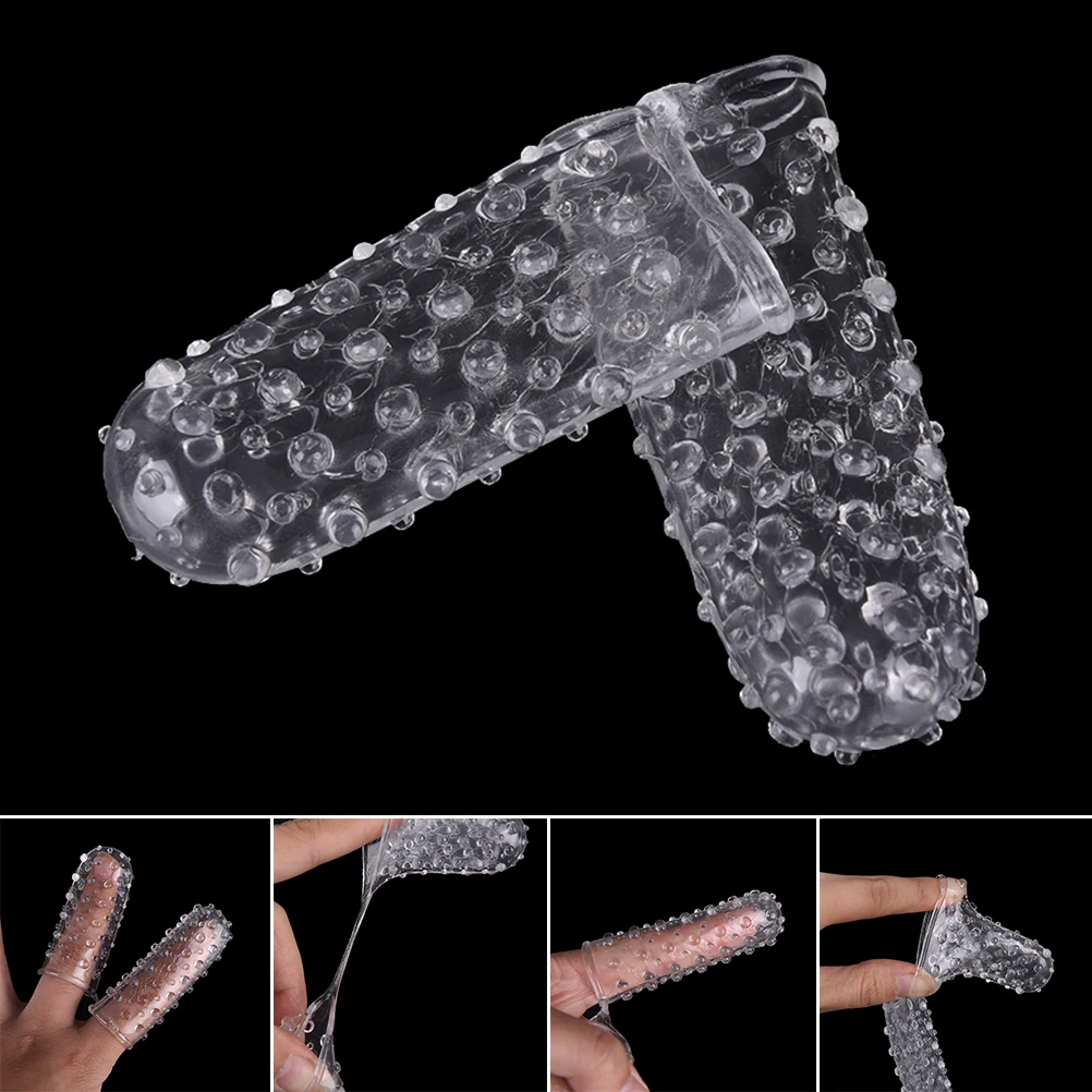 Silicone G-spot Finger Sleeve For Adult Vibrator Clitoral Stimulator Flirting Vagina Dildo Vibrator Female Masturbation Sex Toys