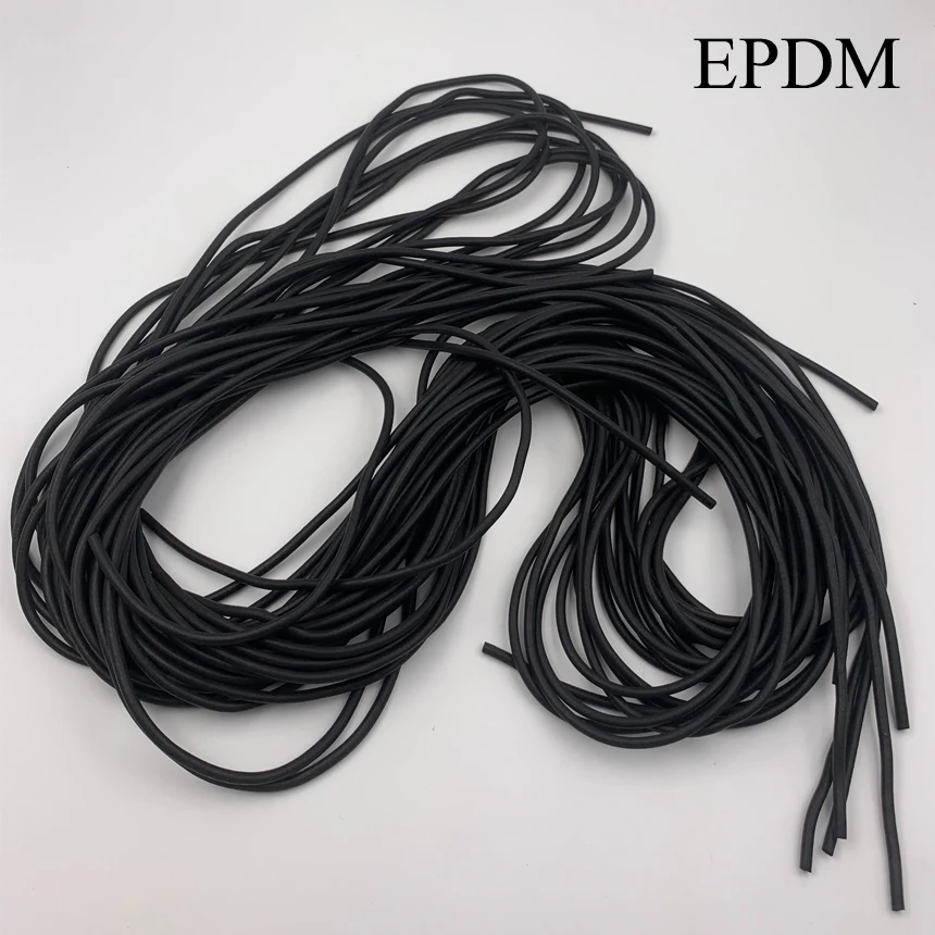 1.5mm 2mm 3mm 4mm 5mm 6mm OD Outside Diameter EPDM Rubber Door Car Damper Sponge Rope Round O Ring Solid Foaming Sealing Strip