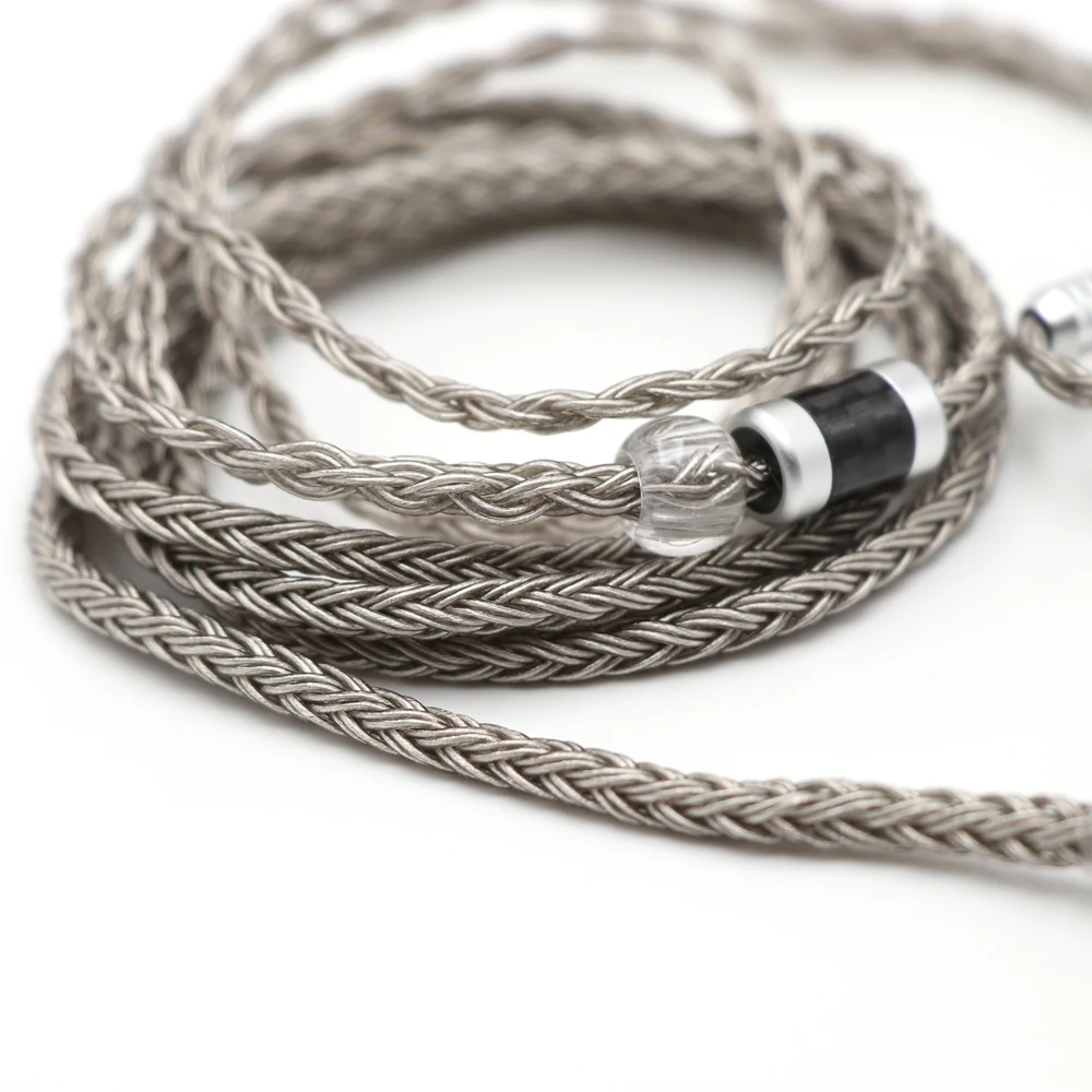 Tripowin Zonie 16-adriges versilbertes Kabel SPC-Kopfhörerkabel QDC MMCX 2-polig für KZ ZS10 PRO C16 C12 BL03