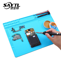 Maintenance Platform Desk Mat Heat-resistant BGA Soldering Station Soldering Pad Silicone Heat Gun Insulation Pad Repair Tools