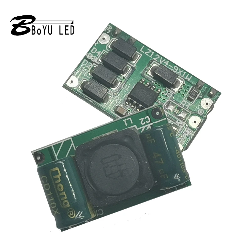 2pcs High-power LED driver power supply 9W power DC12 input current ≤300MA step-up LED driver power supply board