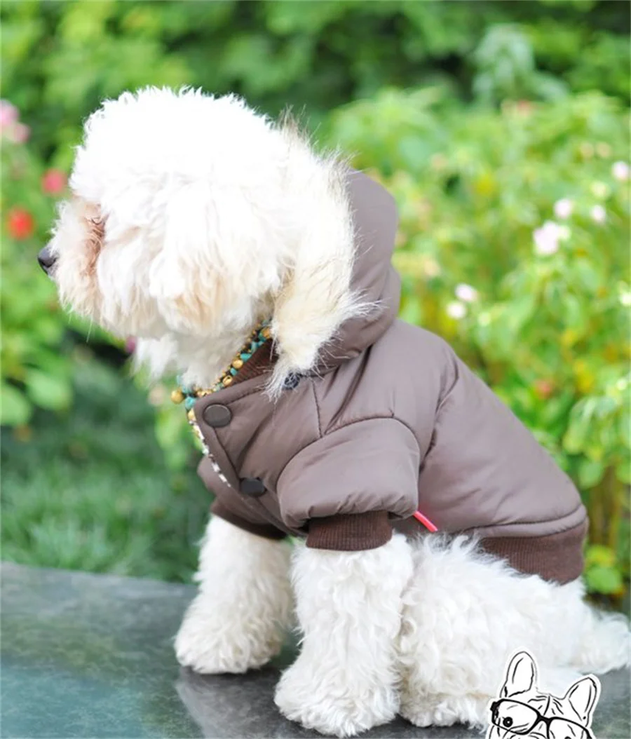 Coffee Pet Coat for Dogs, Warm Clothing, Small Puppy Jacket, Winter