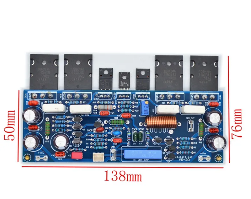 ใหม่ L20 TTC5200 TTA1943หลอด C5171 A1930 Differential Push 150W Hifi เครื่องขยายเสียง Board