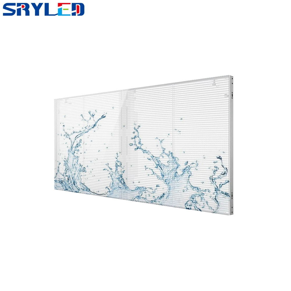 P3.9 Transparan LED Video Wall Panel 1000X500 Mm LED Layar Transparan