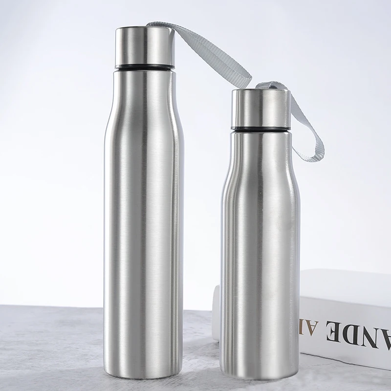 500ml/1000ml Stainless Steel Water Bottle with Handle Portable Hot Cold Water Bottle for Cycling Sports Travel