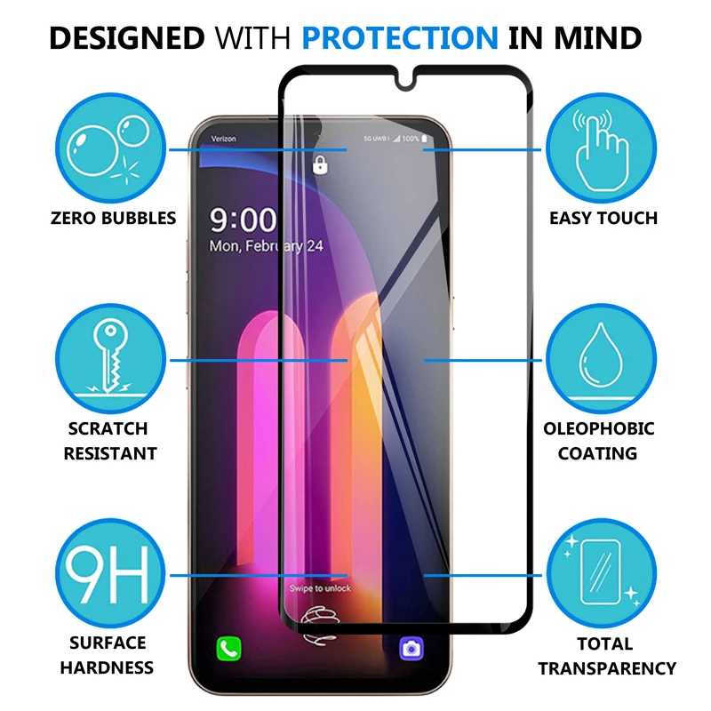 2 In 1 Back Camera Lens Film & Screen Protector Protective Tempered Glass For LG V60 ThinQ 5G 6.8\