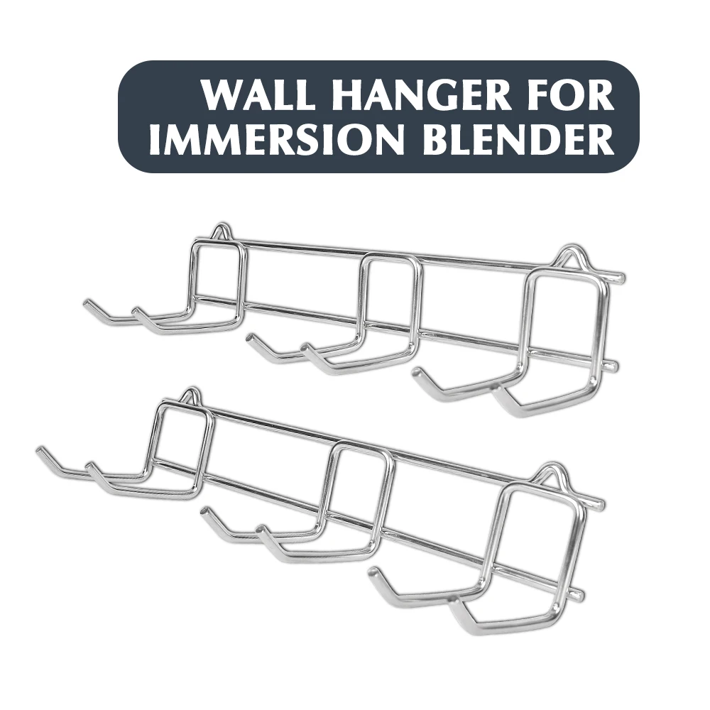 ITOP Wall Hanger For Immersion Food Blender Storage Hook Kitchen Wall Hook Compartment Hook Storage Holder Stainless Steel