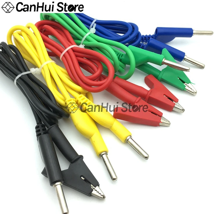 Alligator Clips Electrical DIY Test Lead Crocodile Clips 4MM Banana Plug Test hook Cable Connector Dual Tester Probe Multimeter