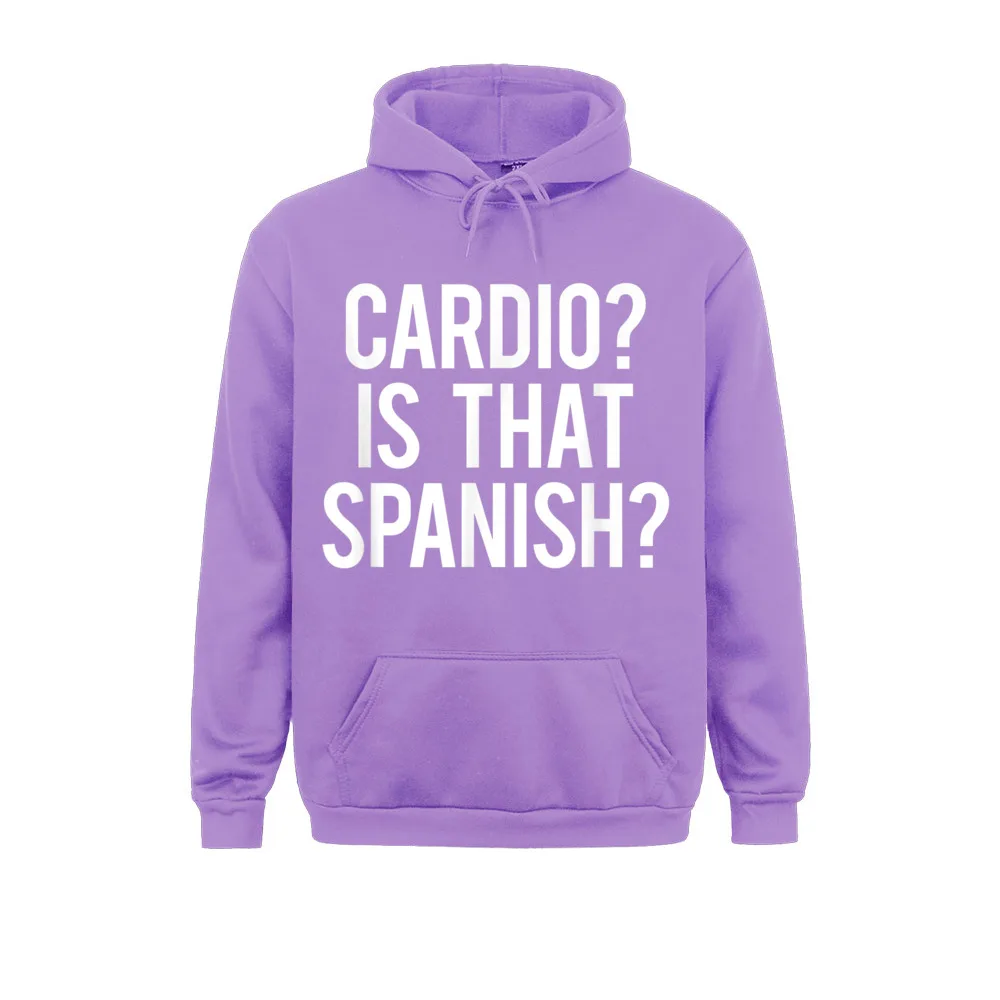 Hoodies Cardio Is That Spanish Funny Gym Fitness Workout Gift Idea Long Sleeve Men Sweatshirts Crazy Hoods Brand New