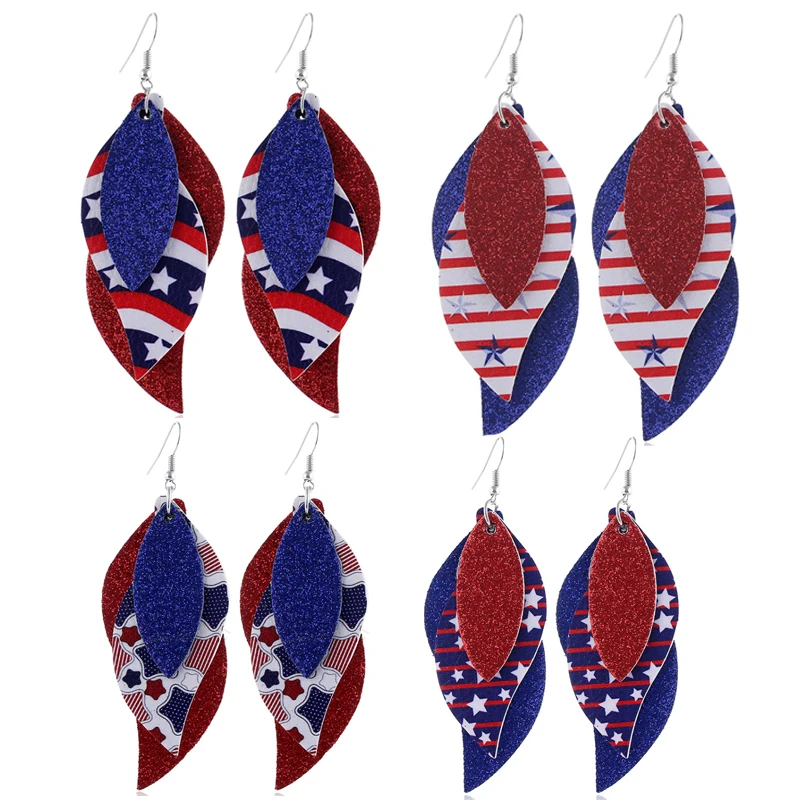 20pcs lailina Mix Style 4th Of July Independence Day American Jewelry Accessories Earring