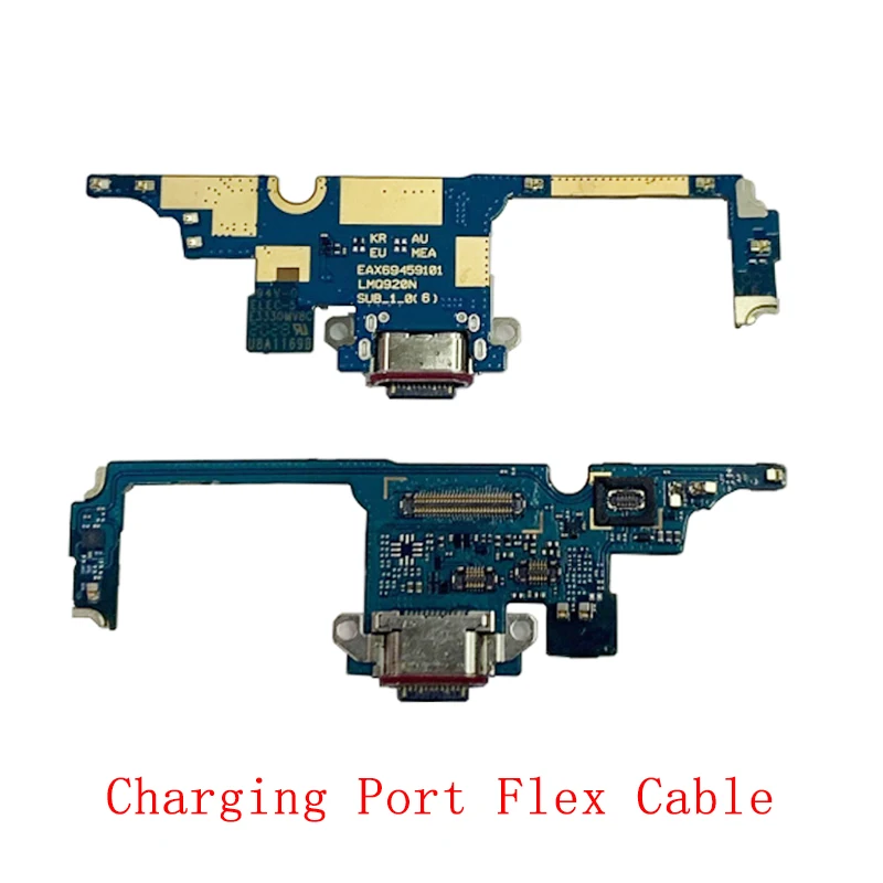 USB Charging Port Connector Board Parts Flex Cable For LG Q92 5G Microphone Flex Cable Replacement Part