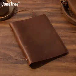 Special gift ring  Traveler A5 Notebook Diary Leather Crazy Cowhide cute spiral genuine leather travel journal planner brown