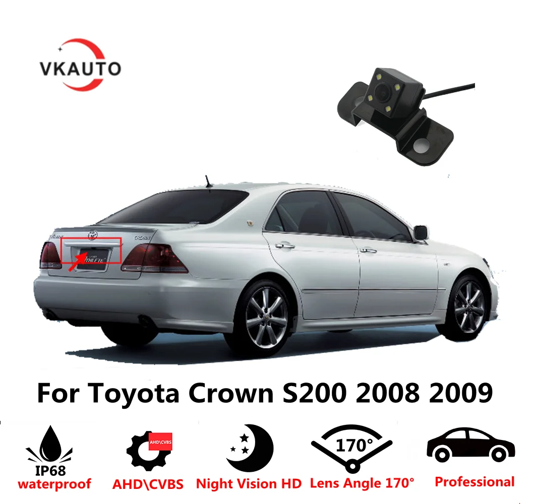 

VKAUTO Rear View Camera For Toyota Crown S180 S200 2003~2012 Original Reverse Hole CCDNight Vision Backup camera