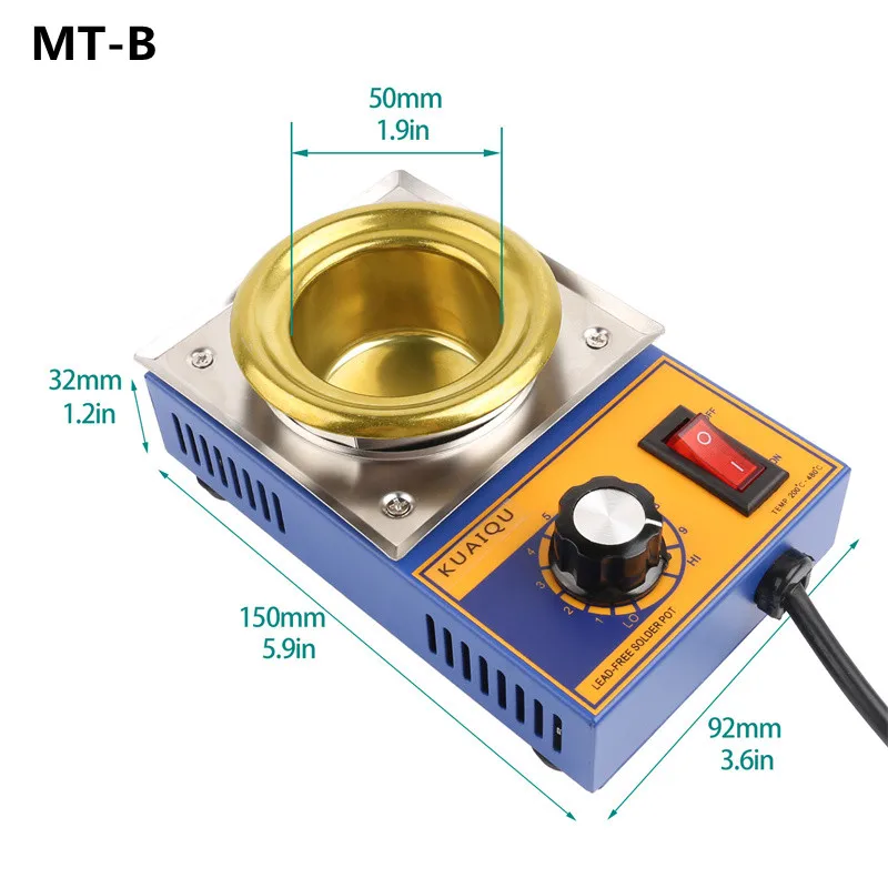 YIZHAN Heating Element For Solder Pot Tin Soldering Machine Ceramic Internal Tin Furnace Desoldering Bath For Soldering Iron