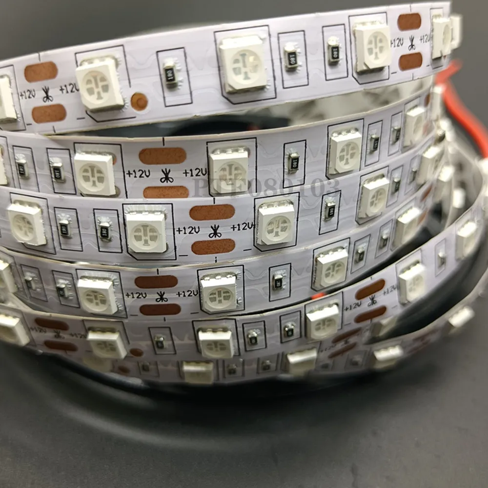 LEDストリップライト,5050 DC,12v,24v,ウォームホワイト,5メートル,防水,フレキシブルストライプ,60led/m,TVバックライト