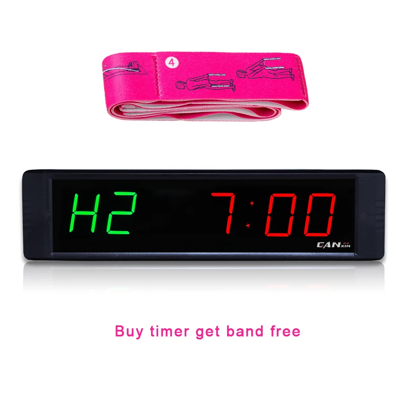 Ganxin 1 Inch 6 Digits Remote Control Interval Timer Gym Clock with  TABATA/FGB/HIIT/EMOM  Function