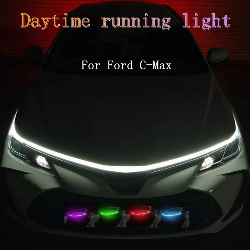 

Led Decoration Lights For Car Hood Flexible Daytime Running Light Strip Decor Lamp Exterior Parts Accessories For Ford C-Max