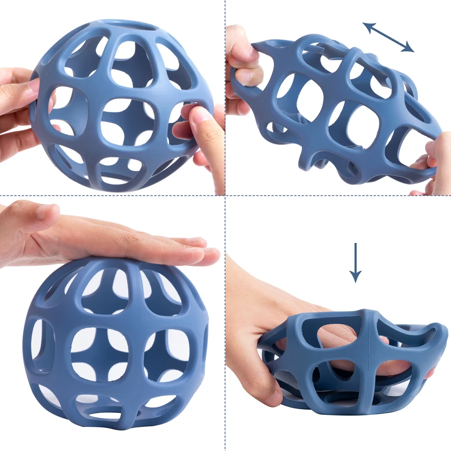 Bola grande de silicona para bebé, mordedor creativo para dentición infantil, juguete de masticar para interiores, juguetes Fidget, regalo de