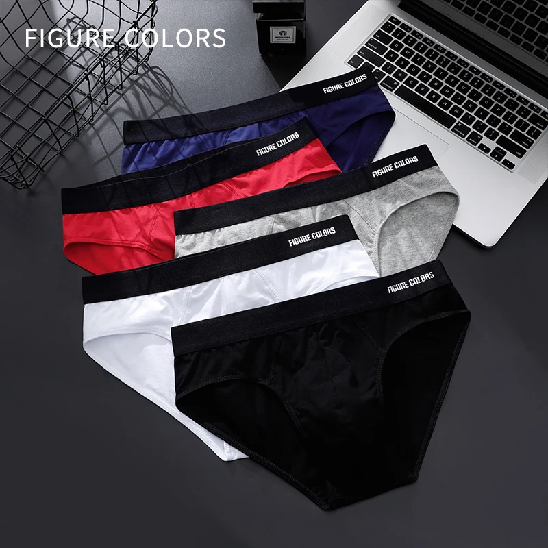 FC-Calzoncillos de algodón transpirables para hombre, pantalones de cintura baja, antibacterianos, color sólido, para verano