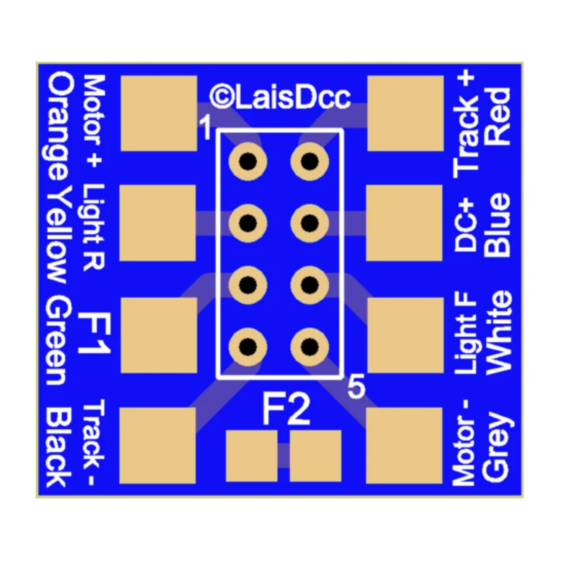 1ชิ้น/10ชิ้น DCC ซ็อกเก็ต NEM652 8ขาพร้อมแถบบัดกรีสำหรับรถไฟจำลองยี่ห้อ laisdcc