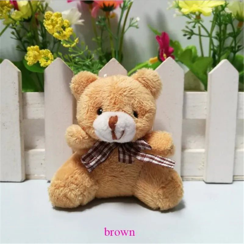 

1 Pcs 5.5CM Cute Bow Tie Bear Doll Pendant Plush Toy New Christmas Gift Animal Stuffed For Girls&Boys&Child HANDANWEIRAN