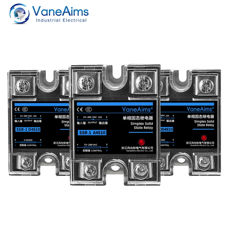 Módulo de relé de estado sólido monofásico para controle de temperatura, SSR-25DA, SSR-40DA, SSR-40AA, 10A, 25A, 40A, 60A, 80A, 100A, 120A, DD, DA