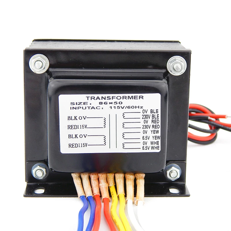 130 W E-Kern-Leistungstransformator EL34 KT88 Kt66 PCB-Röhrenstaubsauger AMP Audioverstärker PCB-Adapter Versorgung Netzteil Ausgangsspannung 230 V 6,5 V