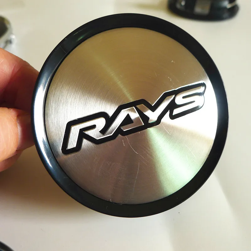 4pcs 74mm 70mm For RAYS Wheel Center Hub Caps Car Styling Emblem Badge Logo Rims Cover 65mm Stickers