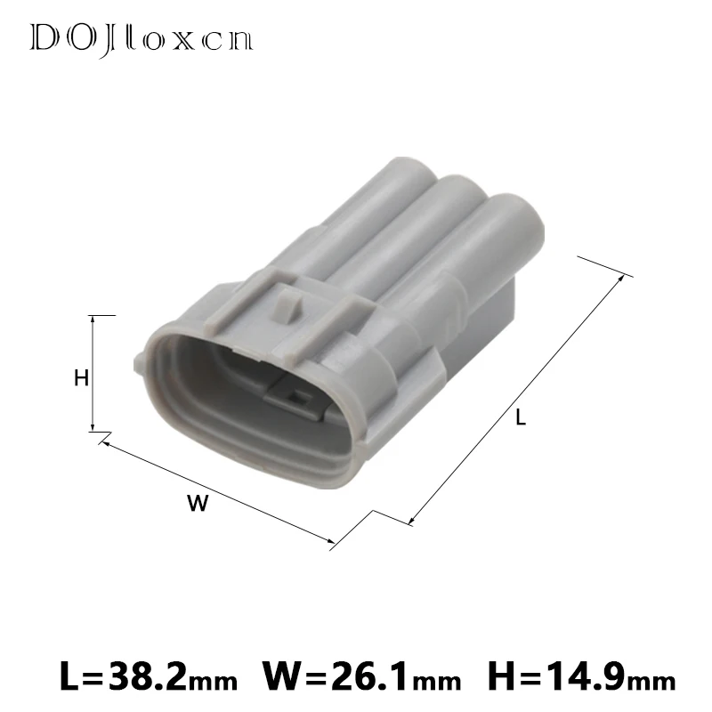 1/5/10/20/50Sets 3Pin Automotive Grey Connector ALTERNATOR LEAD REPAIR Fits For Mitsubishi Oval Harness Plug 6188-0282 6189-0443