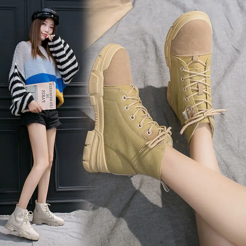 Ankle Boots Suede Leather women Flat platform Short Boots Ladies shoes fashion Autumn winter boots