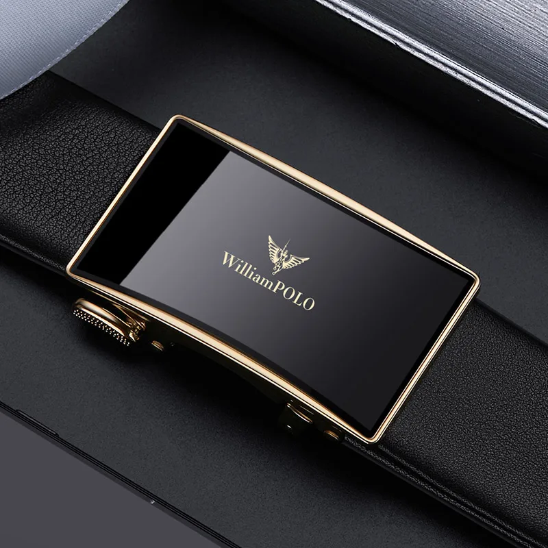 

Men's Belt Luxury Brand Automatic Buckle Genuine Leather Harness Designer Belt Gold Male Business Casual Male Trouser Belt 2021