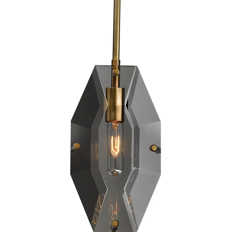 Luxurious Glass/Crystal chandelier American modern minimalist chandelier study living room bedroom bedside lamps