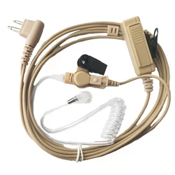 Walkie Talkie Beige Color Acoustic Tube Earphone For Two Way Radio Motorola CLS1410 CP88, CP040. CP100,CP150, CP200 EP450