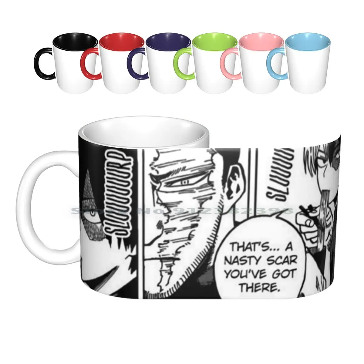 Todoroki Scar Ceramic Mugs Coffee Cups Milk Tea Mug Boku No Hero Academia Bnha Bnh Boku No Hero Hero Aca Mha Anime Manga Funny