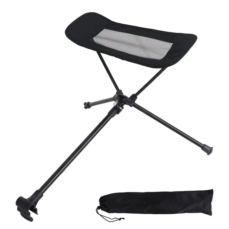 Footrest Extended Leg Stool Can Be Used with Folding Chair Camping Folding Footstool Adults Beach Picnic Travel Retractable