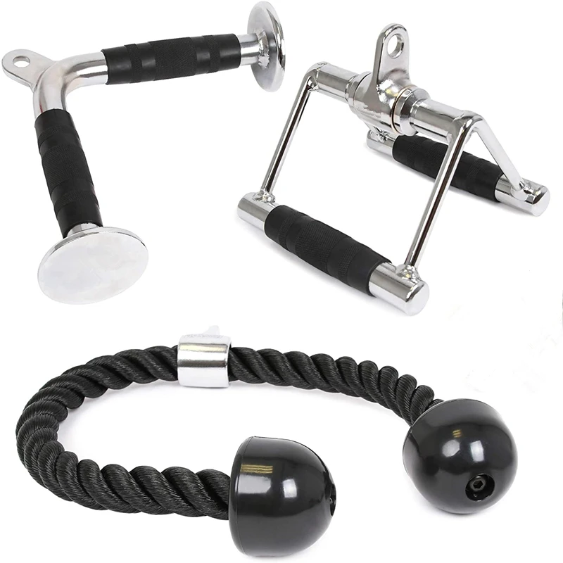 

Triceps Pull Down Bar Attachment Lat and Lift Pulley Cable Machine Accessories Home Gym Pulldown Handle Weight Fitness