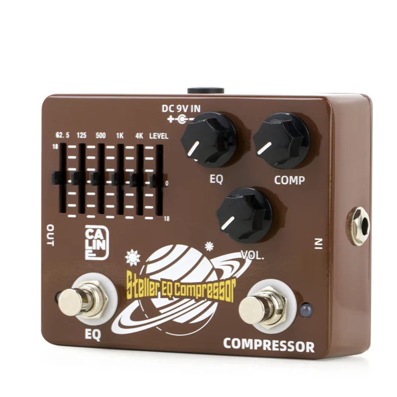 Caline DCP-10 Stella Bass Compressor EQ Effect Pedal Dual Pedal