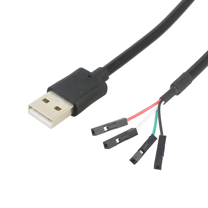 

USB2.0 A male TO 2.54mm shell 1P * 4 Female, USB to DuPont cable 0.3m