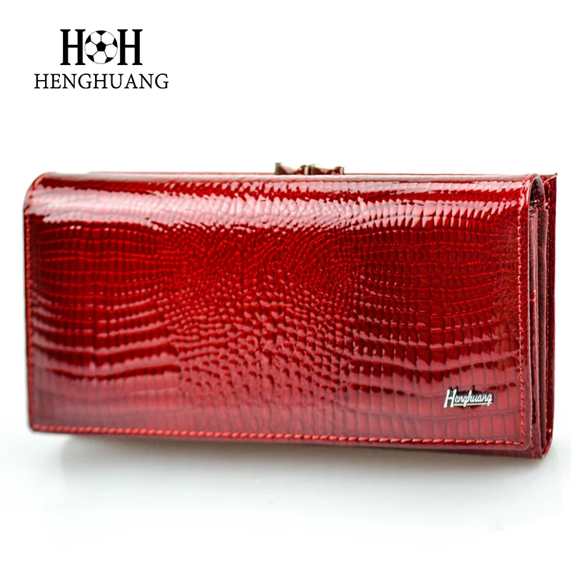 Designer Genuine Leather Women Wallet Female Long Clutch Money Bag  Luxury Brand Alligator Leather Ladies Coin Purse Wife\'s Gift