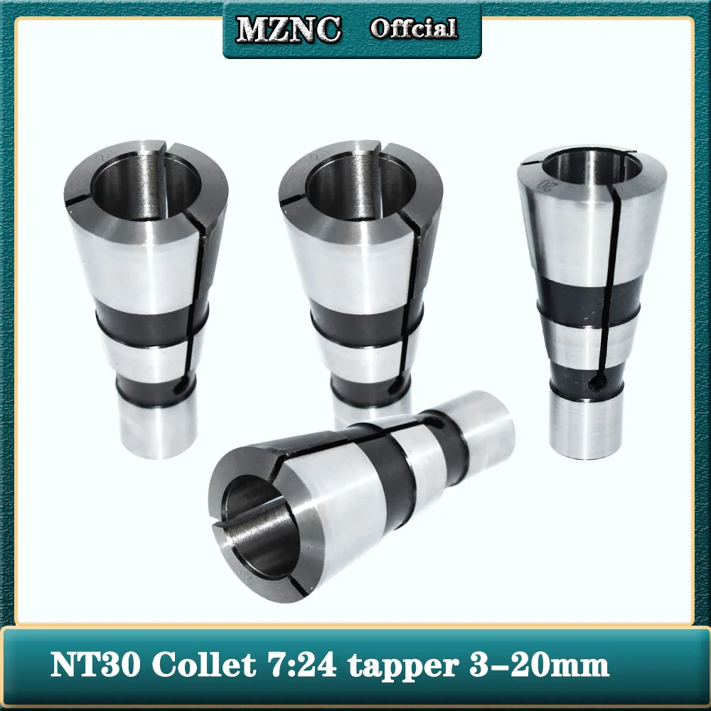 7:24 tapper nt30 collet chuck NT30 spring collet M12 thread 3 4 5 6 8 10 12 14 16 18 20mm for cnc NT30 tool holders milling