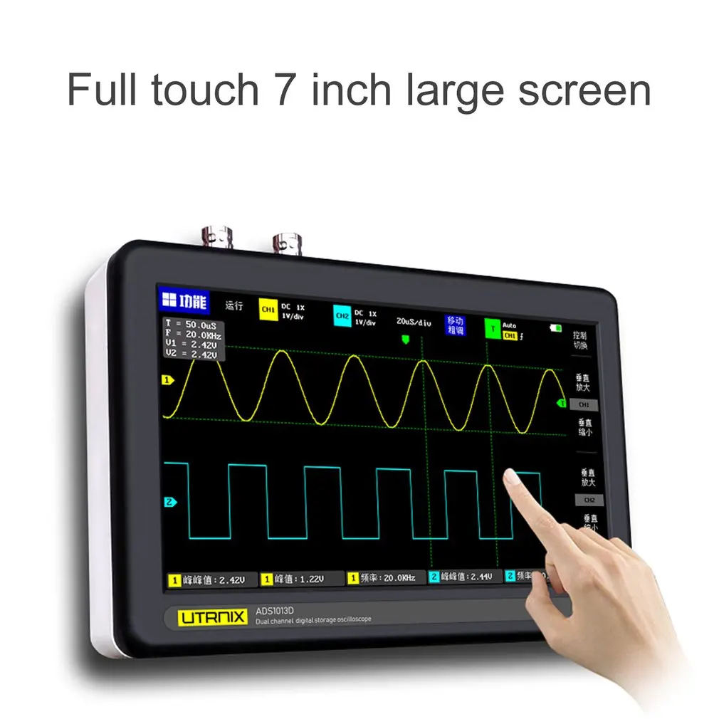 2 Channel 100MS/s MINI Nano1013D Professional Portable Digital Oscilloscope Digital Probe Digital Touch Tablet Oscilloscope