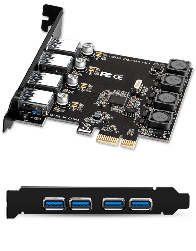 HAGOOGI PCI-E to USB 3.0 Expansion card 4 Port  NEC720201 chipset Desktop High Speed  Expansion Card