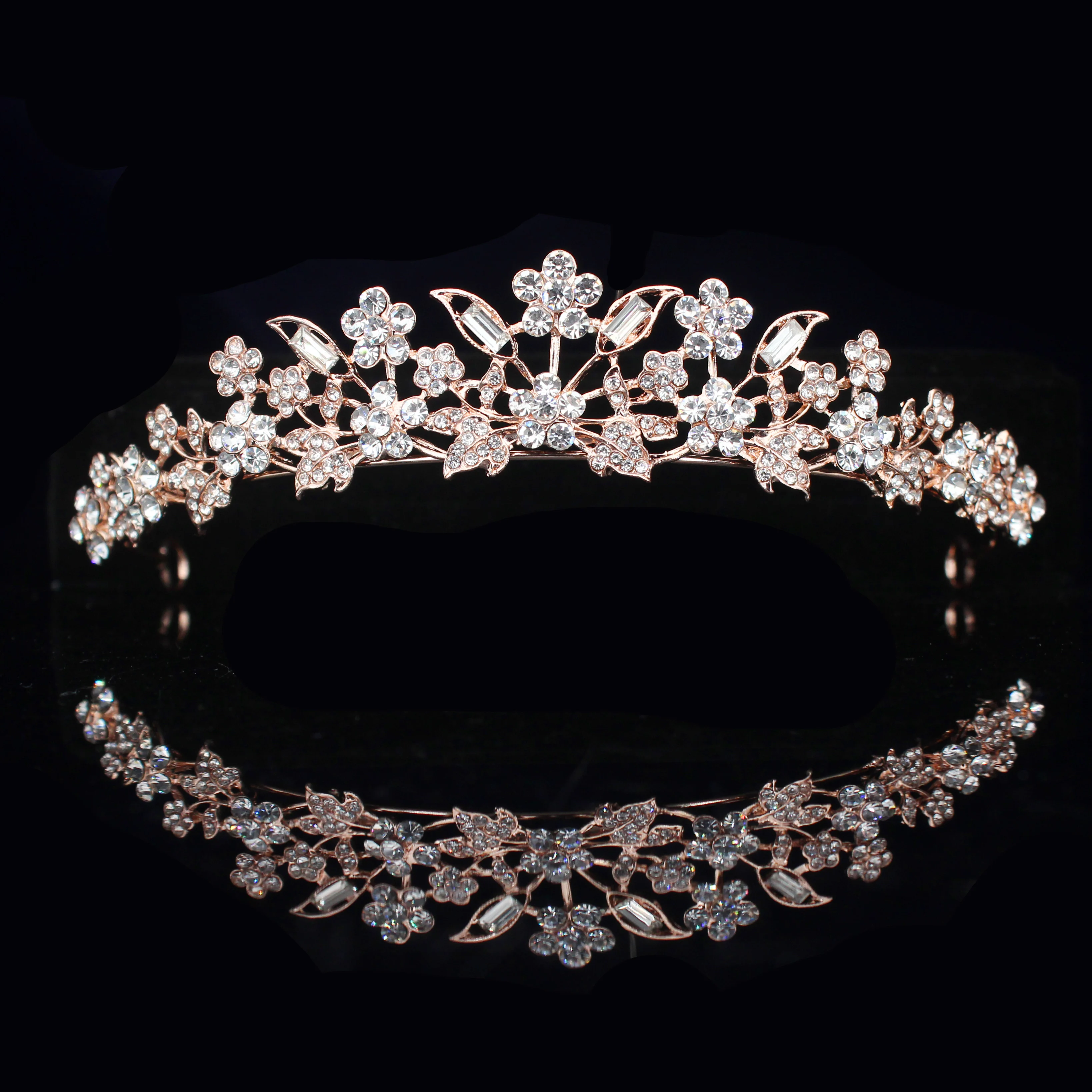 Sparkling Bridal Tiara Kroon Prinses Bruid Kristal Diadeem Voor Vrouwen Prom Haar Sieraden Bruiloft Bruids Hoofd Sieraden Accessoires