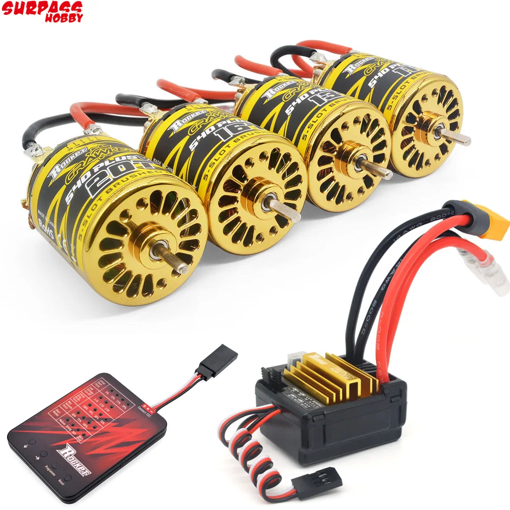 

SURPASS HOBBY 540PLUS V2 11T 13T 16T 20T Brushed Motor 80A ESC for TRAXXAS Tamiya Kyosho TRAXXAS 1/10 1/12 RC Crawler Car Boat