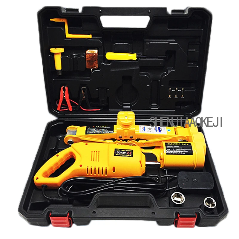 12V Electric Car Jack And Wrench Tool Kit Hydraulic Quick Change The Artifact Portable Hardware Toolbox 100W