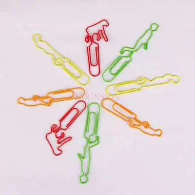 8pcs Human Evolution Paper Clip Animal Alien Pin Cartoon Paper Clip Paper Clip Color Paper Clip