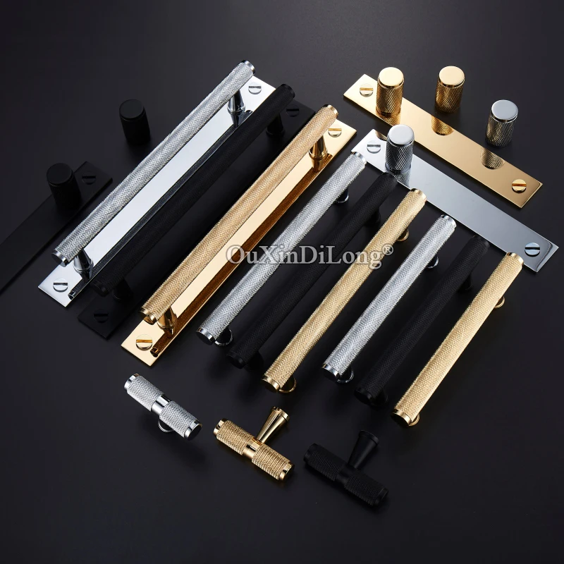 

Luxury 10PCS European Knurled Brass Cabinet Door Handles Cupboard Wardrobe Closet Drawer Kitchen TV Cabinet Pulls Handles&Knobs