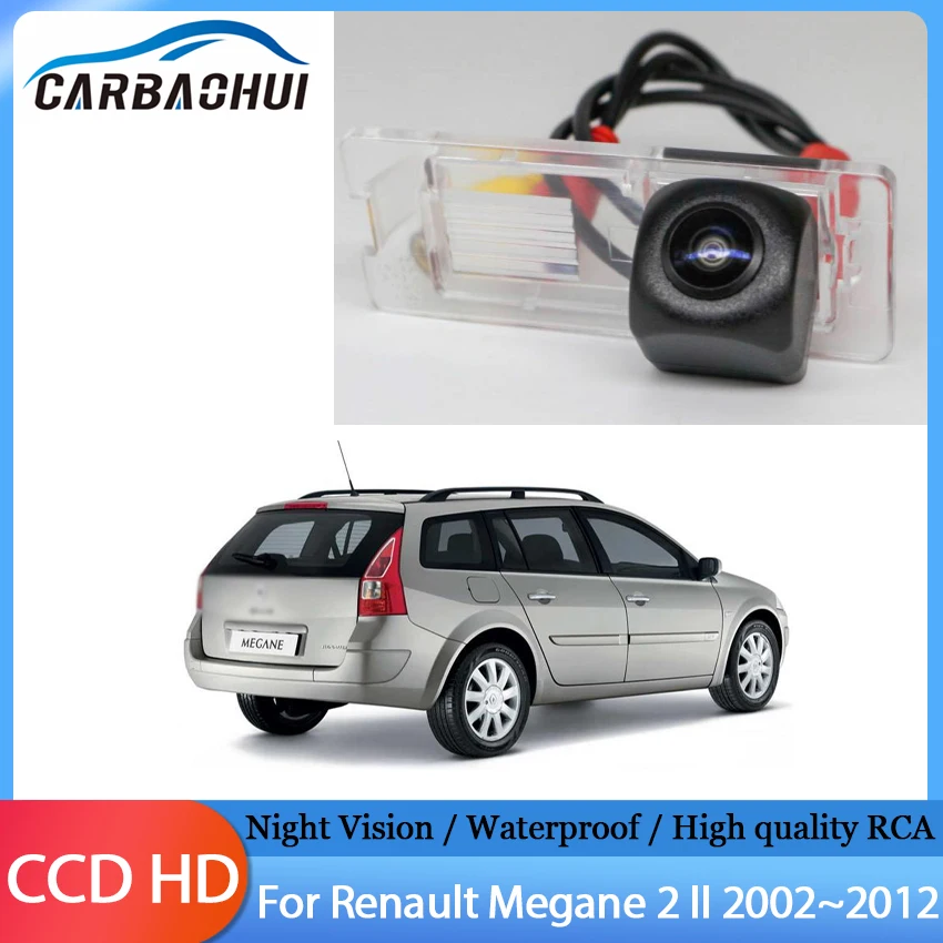 HD CCD Car Rear View Reverse Backup Parking Camera Waterproof High quality RCA For Renault Megane 2 II 2002~2010 2011 2012